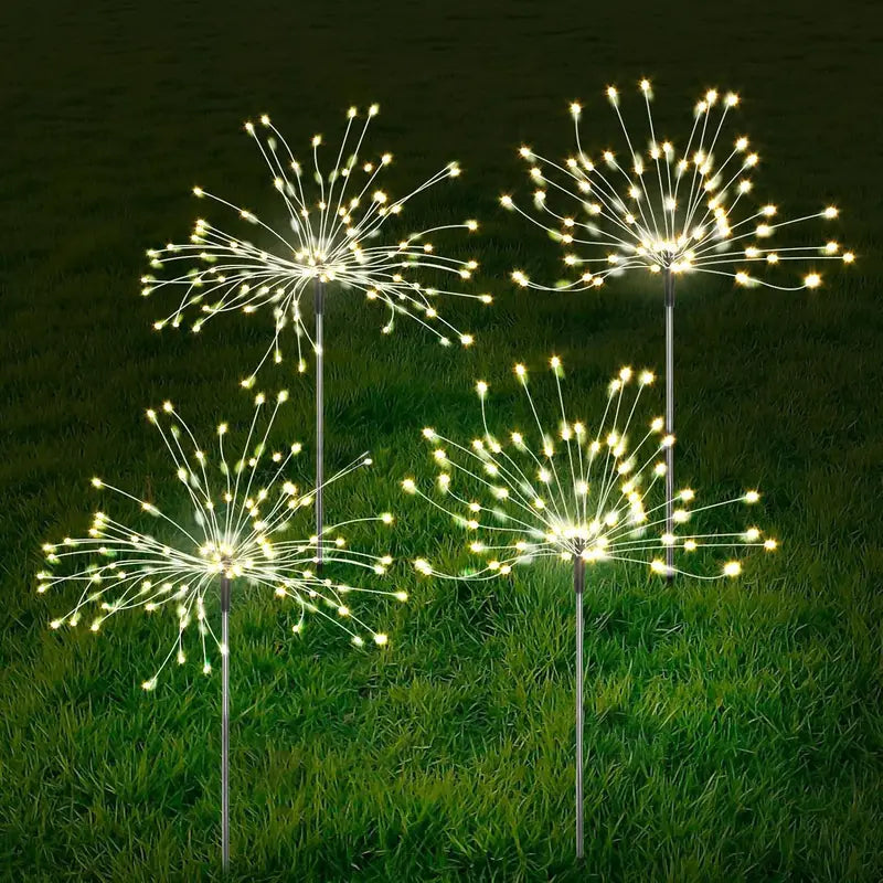 4pcs Solar Outdoor String Lights, 240/320 LED, 8 Modes – Durable, Energy-Saving, Easy to Install, Warm White/Colorful