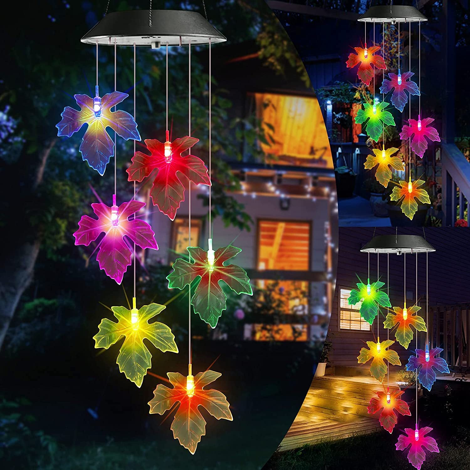 Touch Of ECO Solar Metal Orb Wind Chime – Color Changing LED, Weather Resistant