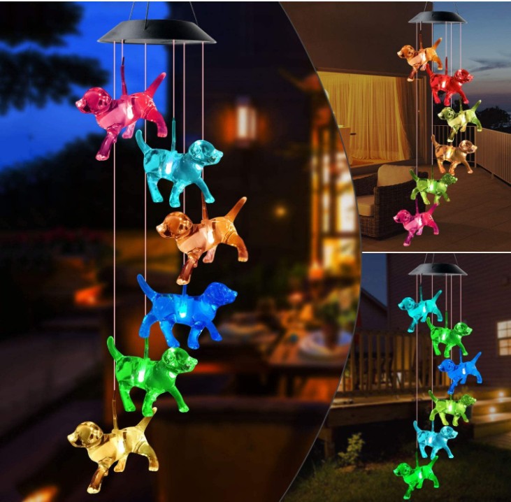 Touch Of ECO Solar Metal Orb Wind Chime – Color Changing LED, Weather Resistant