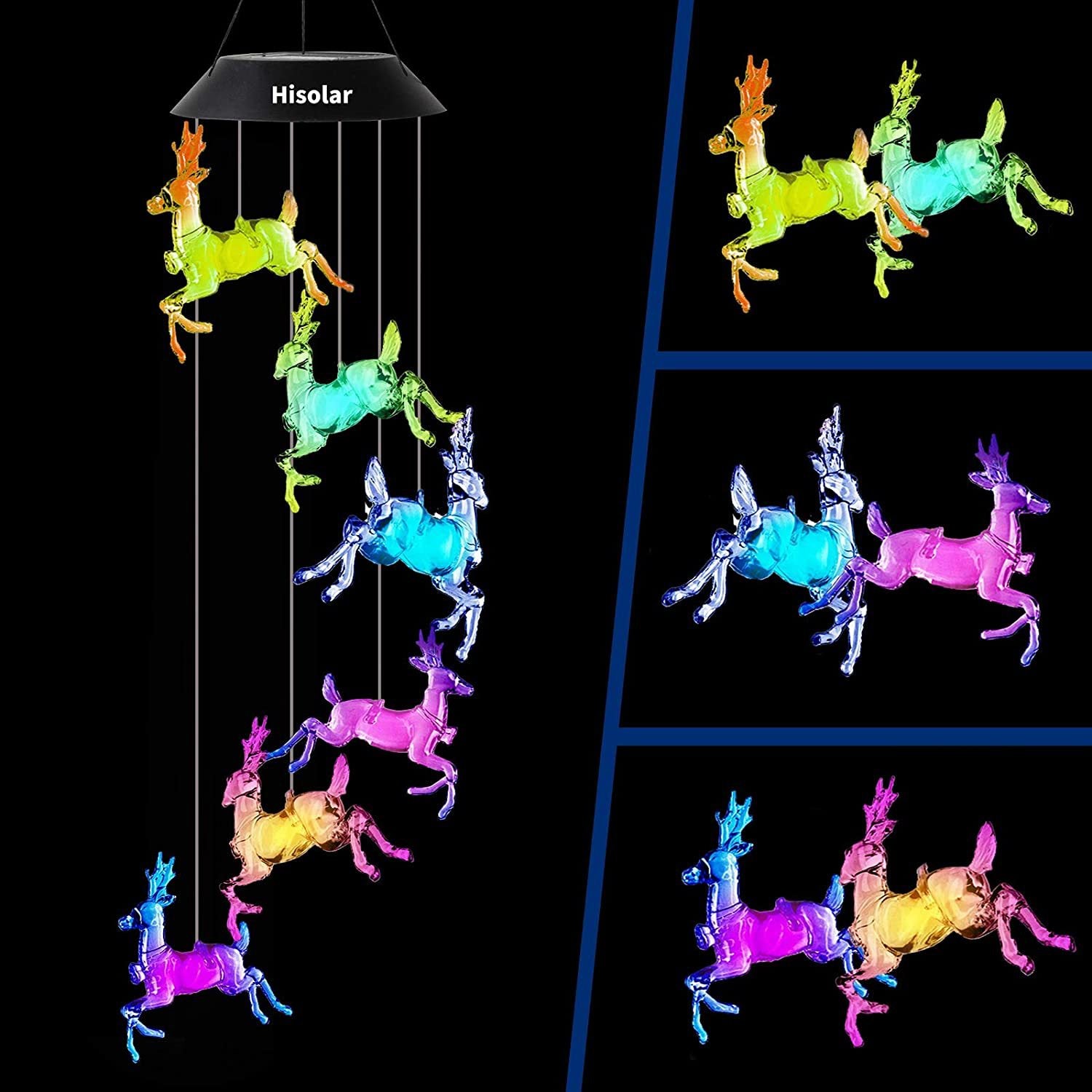 Touch Of ECO Solar Metal Orb Wind Chime – Color Changing LED, Weather Resistant