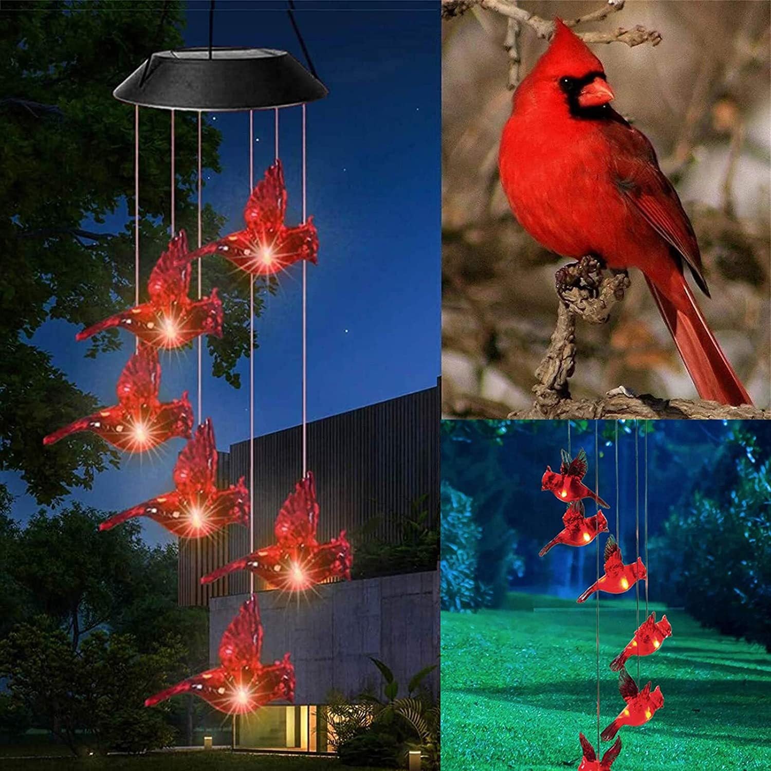 Touch Of ECO Solar Metal Orb Wind Chime – Color Changing LED, Weather Resistant