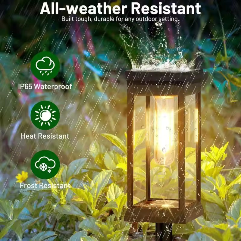 1/2/4/6 Pack Solar Pathway Lights Outdoor Waterproof Walkway Light Solar Powered Landscape Lights for Driveway Lawn Patio Yard