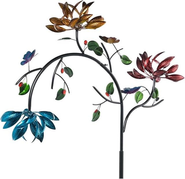 🔥 70% OFF - Beautiful 91 inch Summer Multi Colored Flowers Wind Spinner
